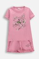 Coccodrillo piżama dziecięca bawełniana różowy WC6448205PJS