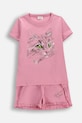 Coccodrillo piżama dziecięca bawełniana różowy WC6448205PJS