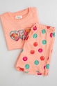 Coccodrillo dvodijelna pidžama za djecu od pamuka WC6448203LGD narančasta