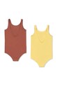 Konges Sløjd strój kąpielowy jednoczęściowy dziecięcy 2 PACK MARVA SWIMSUIT KS105223.PPY2 żółty SS26