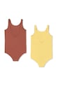 Konges Sløjd strój kąpielowy jednoczęściowy dziecięcy 2 PACK MARVA SWIMSUIT KS105223.PPY2 żółty SS26