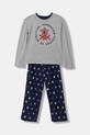 United Colors of Benetton piżama bawełniana dziecięca wzorzyste szary 30960P09I.G.Seasonal