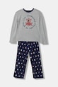 United Colors of Benetton piżama bawełniana dziecięca wzorzyste szary 30960P09I.G.Seasonal