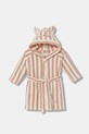 Liewood szlafrok bawełniany dziecięcy Lily Bathrobe Planet friendly pomarańczowy LW20667.PPY2
