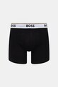 BOSS boksarice moške z bombažem BoxerBr 3P Power Des paket 3 kosov 50554438 črna SS26
