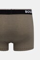 BOSS boxerky pánske bavlnené s elastanom Trunk 3P Power Desig 3-pak 50554443 zelená