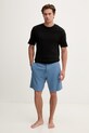 BOSS loungewear šortky pánské Rib Shorts 50527391 modrá SS26