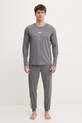 Пижама BOSS Balance Long Set изчистен сив 50554773