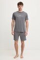 BOSS piżama Balance Short Set nadruk szary 50557587