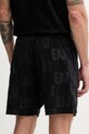 Odzież EA7 Emporio Armani szorty dresowe męskie z bawełną AF21254.7M000506 czarny