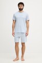 Calvin Klein Underwear dvojdielne pyžamo pánske bavlnené modrá LV00NM2900