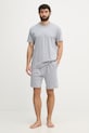Calvin Klein Underwear dvojdielne pyžamo pánske bavlnené sivá LV00NM2900