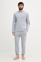 Calvin Klein Underwear dvojdielne pyžamo pánske bavlnené s elastanom sivá LV00NM2999