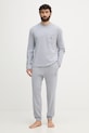 Calvin Klein Underwear dvojdielne pyžamo pánske bavlnené s elastanom sivá LV00NM2999