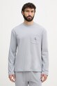 Calvin Klein Underwear dvojdielne pyžamo pánske bavlnené s elastanom LV00NM2999 sivá SS26