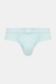 Odzież Emporio Armani Underwear slipy męskie bawełniane z elastanem 2-pack EM000401.AF18884 zielony