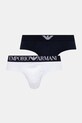 Emporio Armani Underwear slipy męskie bawełniane z elastanem 2-pack granatowy EM000251.AF18881