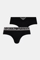 Emporio Armani Underwear slipy męskie bawełniane z elastanem 2-pack czarny EM000251.AF18881