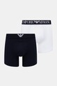 Emporio Armani Underwear bokserki męskie bawełniane z elastanem 2-pack granatowy EM000252.AF18881