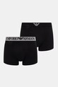 Emporio Armani Underwear bokserki męskie bawełniane z elastanem 2-pack czarny EM000252.AF18881