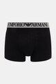 Emporio Armani Underwear bokserki męskie bawełniane z elastanem 2-pack EM000252.AF18881 czarny SS26
