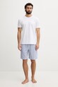 United Colors of Benetton szorty piżamowe męskie bawełniane 4ZPZ49007 niebieski SS26