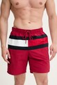 Tommy Hilfiger koupací šortky pánské UM0UM03935 burgundské SS26