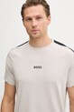 BOSS T-shirt piżamowy męski z modalem Shirt RN beżowy 50557056