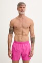 HUGO szorty kąpielowe męskie TONAL_LOGO różowy 50561222