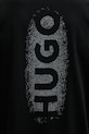 HUGO μπλουζάκι πιτζάμας ανδρικό βαμβακερό SPRAY T-SHIRT μαύρο 50559731