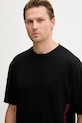 Ρούχα HUGO T-shirt ανδρικό βαμβακερό TIKI T-SHIRT 50561117 μαύρο