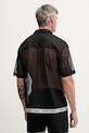 Oblečení HUGO plážová košile pánská LITE_BEACH SHIRT 50561142 černá