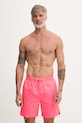 Guess pantaloni scurți de baie pentru bărbați roz F6GT24.WG282