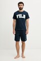 Fila pijama din două piese bărbătească din bumbac bleumarin FPS1242