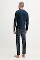 Oblečení Fila dvoudílné pyžamo pánské bavlněné FPS1244 námořnická modř