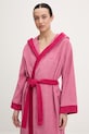 United Colors of Benetton Halat de baie din pânză terry pentru femei din bumbac 64PDV800I roz