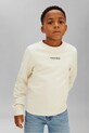 Calvin Klein Jeans hanorac de bumbac pentru copii uni bej IB0IB02617.116.PPY2