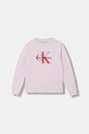 Calvin Klein Jeans bluza bawełniana dziecięca nadruk różowy IU0IU00714.128.176.PPY2