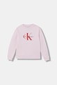 Calvin Klein Jeans bluza bawełniana dziecięca nadruk różowy IU0IU00714.128.176.PPY2