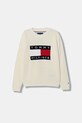 Tommy Hilfiger sweter dziecięcy aplikacja beżowy KB0KB10071.128.176.PPY2