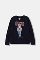 Guess bluza bawełniana dziecięca aplikacja granatowy L6RQ05.KAD74.PPY2