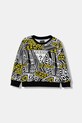 Guess bluza bawełniana dziecięca nadruk czarny N6RQ00.KA6R4.PPY2