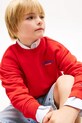 Tommy Hilfiger bluza dziecięca z bawełną KB0KB10255.128.176.PPY2 czerwony