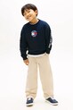Chłopiec Tommy Hilfiger bluza dziecięca z bawełną KB0KB10258.128.176.PPY2 granatowy