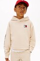 Tommy Hilfiger bluza z kapturem dziecięca z bawełną beżowy KB0KB10319.122.PPY2