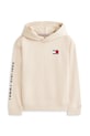 Tommy Hilfiger bluza z kapturem dziecięca z bawełną KB0KB10319.122.PPY2 beżowy SS26