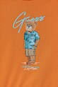 Chłopiec Guess bluza dziecięca bawełniana N6GQ04.KA6R4.PPY2.M pomarańczowy