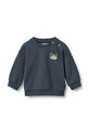 Wheat bluza bawełniana niemowlęca nadruk granatowy 6364.671.GOTS