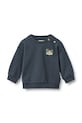 Wheat bluza bawełniana niemowlęca nadruk granatowy 6364.671.GOTS