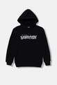 United Colors of Benetton felpa con cappuccio per bambini in cotone nero 3J68C205K.G.Stagionale